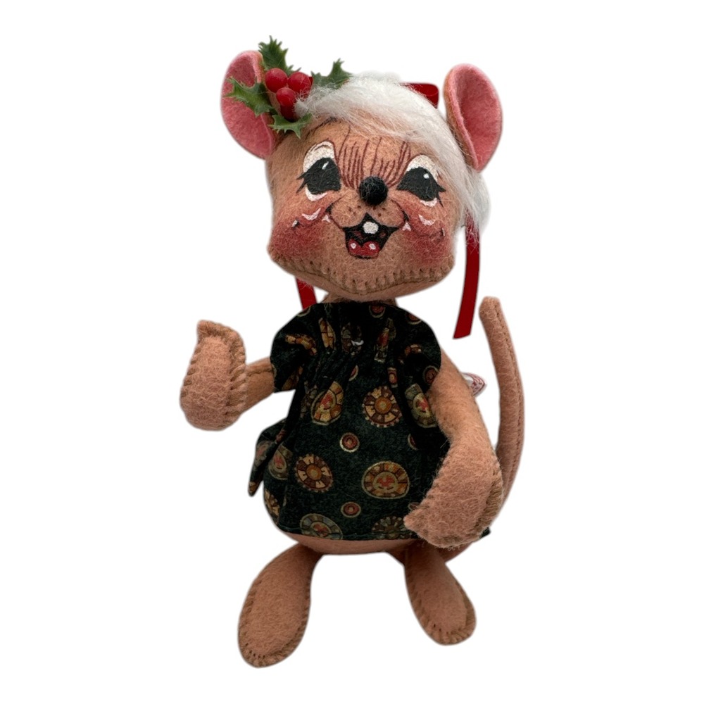 Annalee Mobilitee Christmas Holiday Mouse EUC 6"